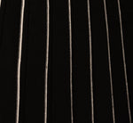 Pleated Pinstriped Knit Midi Skirt In Black Cream