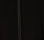 Wide Leg Contrast Stitch Pant In Black Ivory
