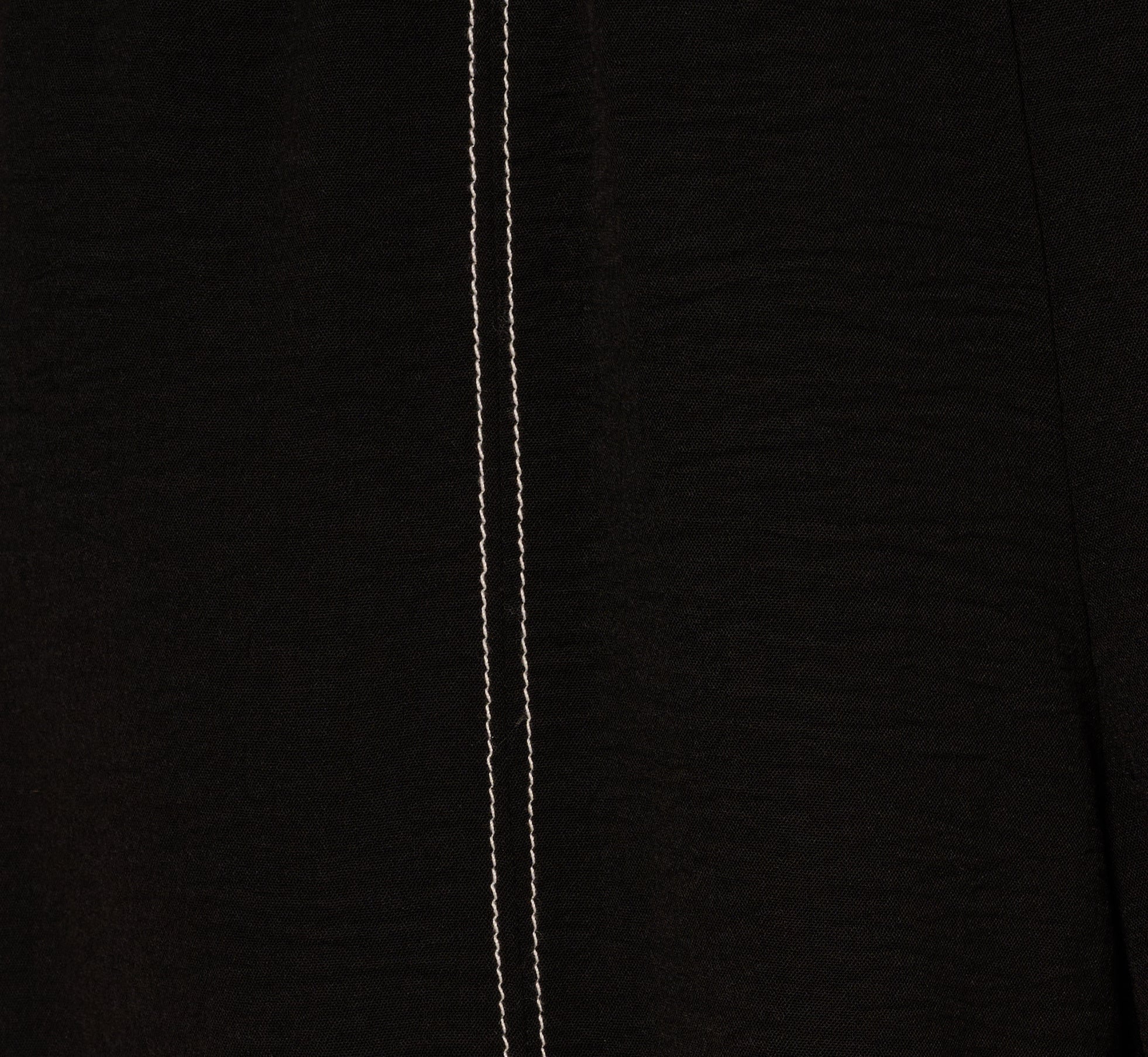 Wide Leg Contrast Stitch Pant In Black Ivory