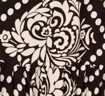 Bishop Sleeve Medallion Printed Short Dress In Black Ivory