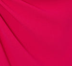 Gathered Stretch Crepe Halter Gown In Bright Rose