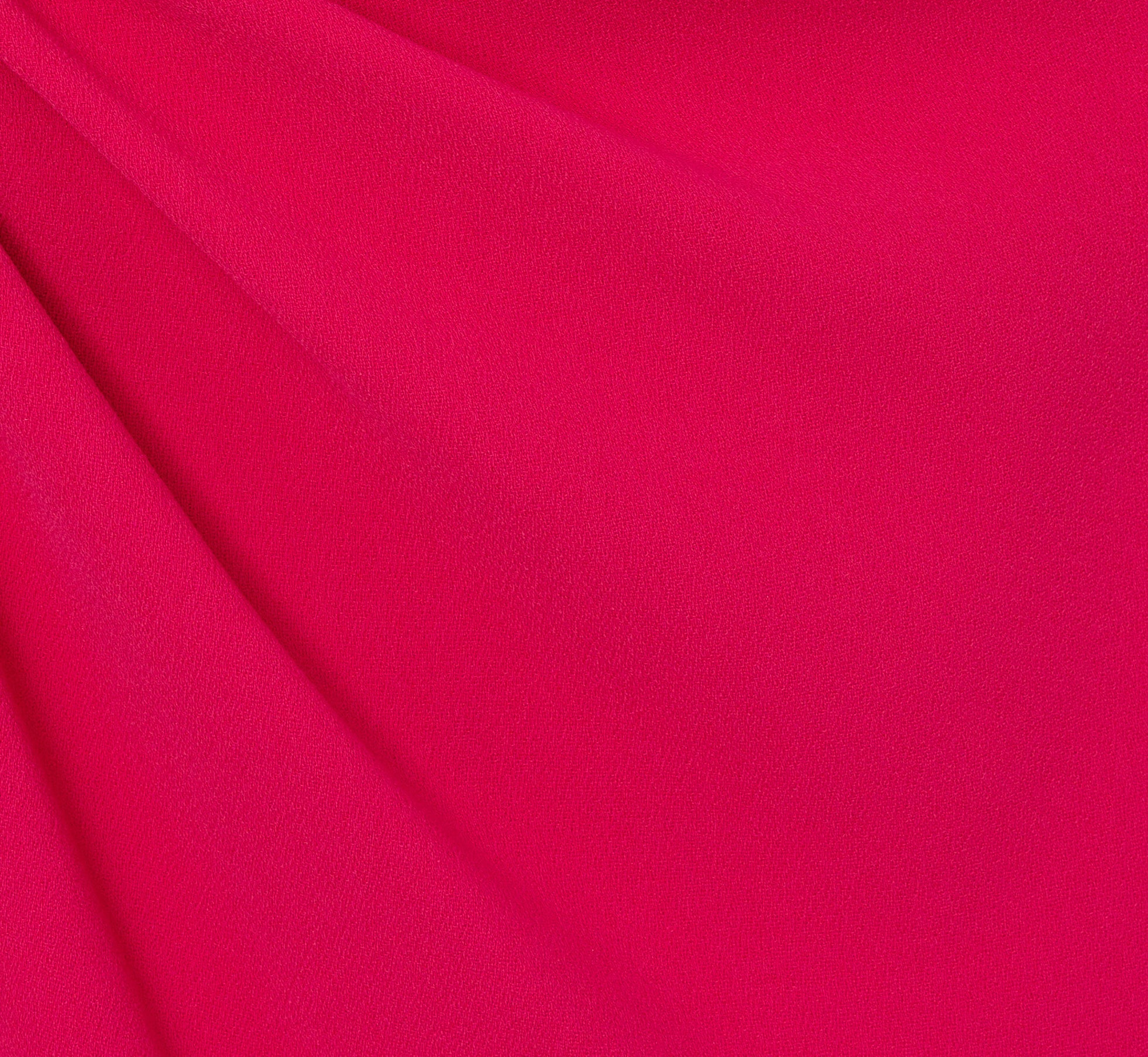 Gathered Stretch Crepe Halter Gown In Bright Rose