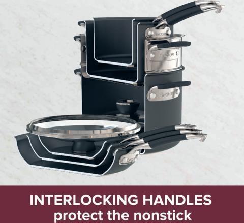 Anolon - 10 PC Smart Stack Hard Anodized Nesting Cookware Set - 87537