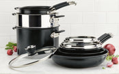 Anolon - 10 PC Smart Stack Hard Anodized Nesting Cookware Set - 87537