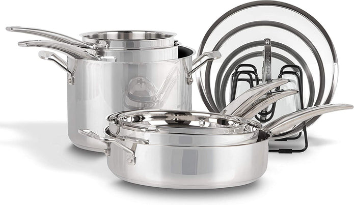 Cuisinart - 11 PC Stainless Steel Nesting Cookware Set - N91-11C