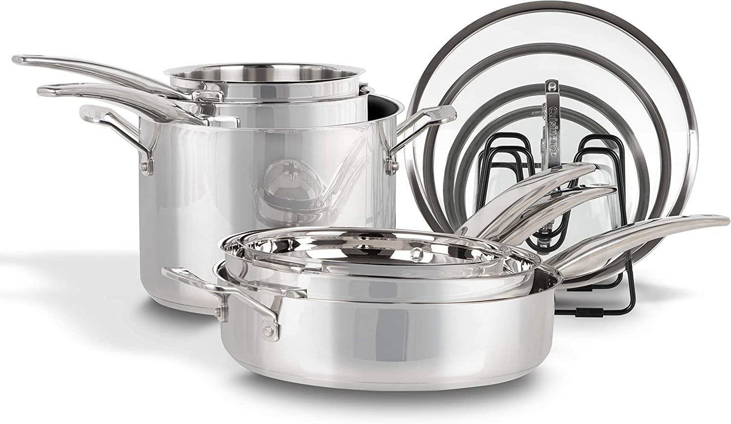 Cuisinart - 11 PC Stainless Steel Nesting Cookware Set - N91-11C