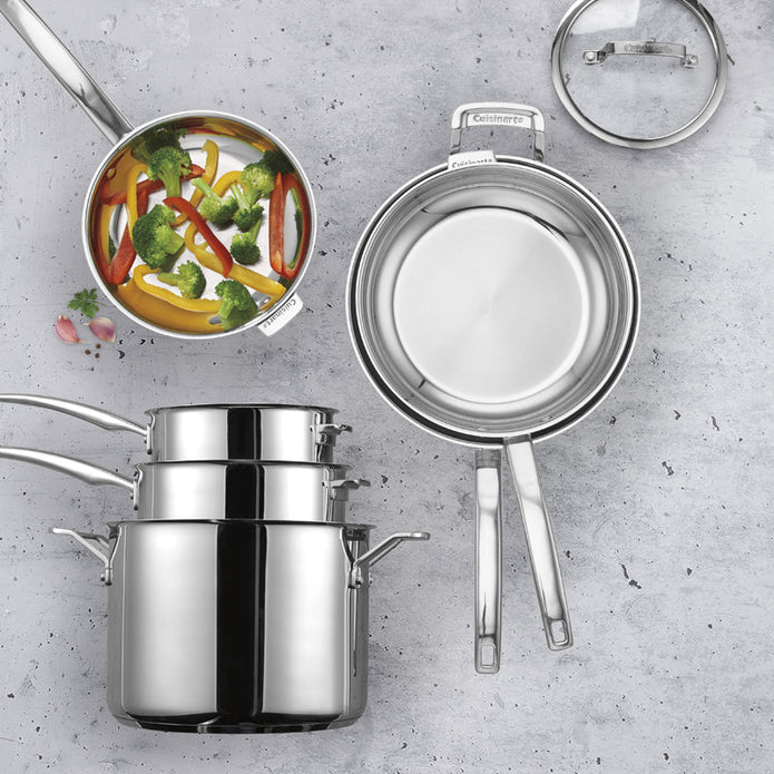 Cuisinart - 11 PC Stainless Steel Nesting Cookware Set - N91-11C