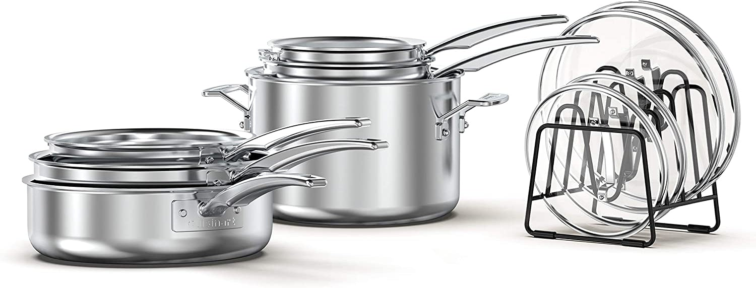 Cuisinart - 11 PC Stainless Steel Nesting Cookware Set - N91-11C