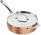 Cuisinart - 8 PC Hand Hammered 5-Ply Copper Cookware Set - HCFP-8C