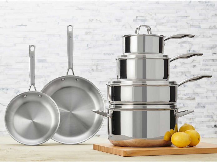 HENCKELS - 10 PC Real Clad Tri Ply Cookware Set - 40870-004