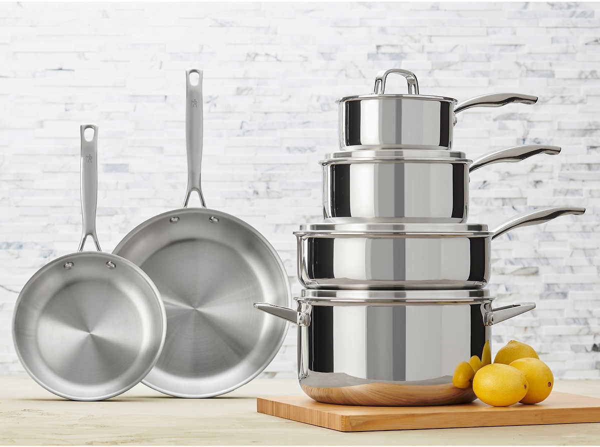 HENCKELS - 10 PC Real Clad Tri Ply Cookware Set - 40870-004