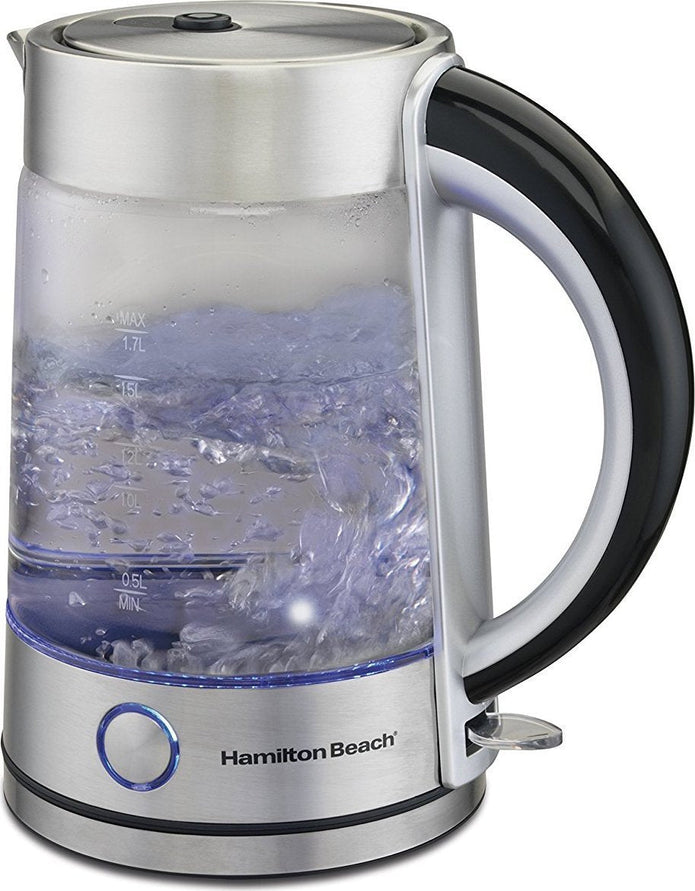 Hamilton Beach - 1.7 L Modern Glass Kettle with Blue Illumination - 40867C