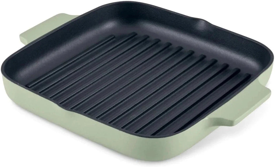 KitchenAid - 11" Pistachio Enameled Cast Iron Grill Pan - 48692-CF05