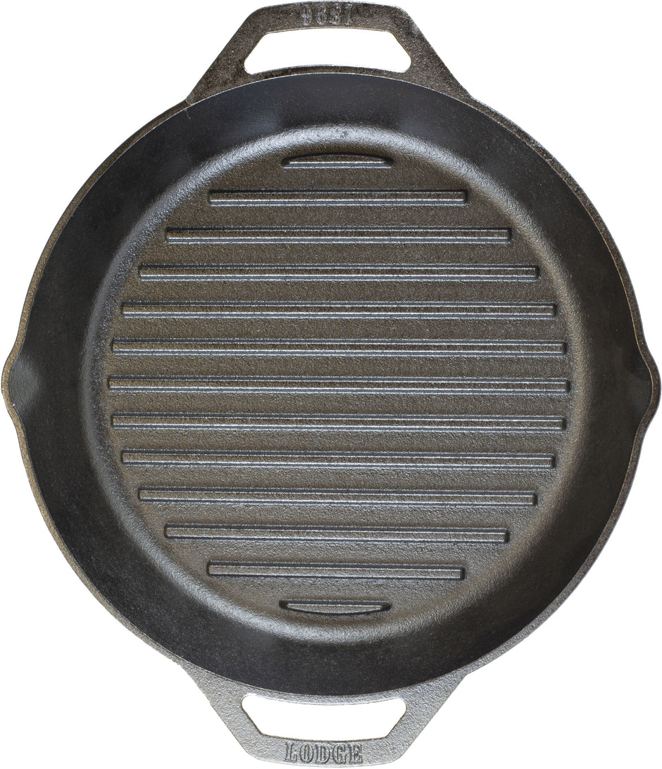 Lodge - 10.25" Dual Handle Cast Iron Grill Pan - L8GPL