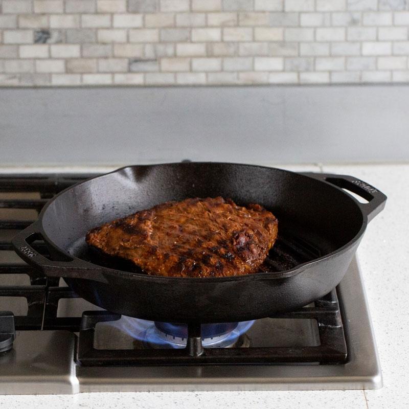 Lodge - 12" Dual Handle Cast Iron Grill Pan - L10GPL