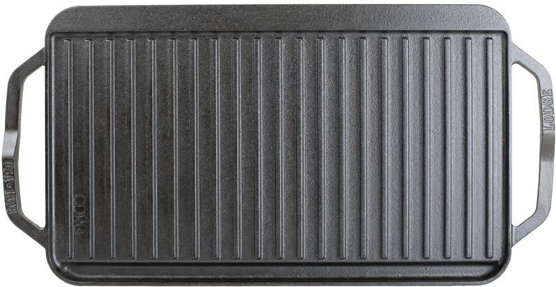 Lodge - 19.5" x 10" Chef Collection Cast Iron Reversible Grill/Griddle - LCDRGINT