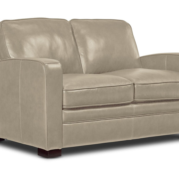 Wilmington Leather Loveseat - Ivory