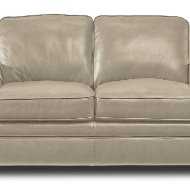 Wilmington Leather Loveseat - Ivory