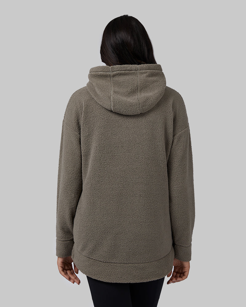 WOMEN'S SHORTHAIR SHERPA PULLOVER HOODIE