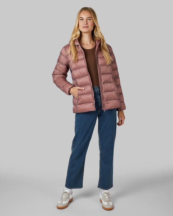WOMEN'S LIGHTWEIGHT PACKABLE HOODED JACKET
