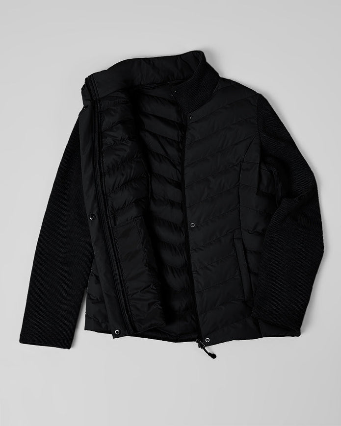 WOMEN'S MIXED MEDIA CHEVRON JACKET