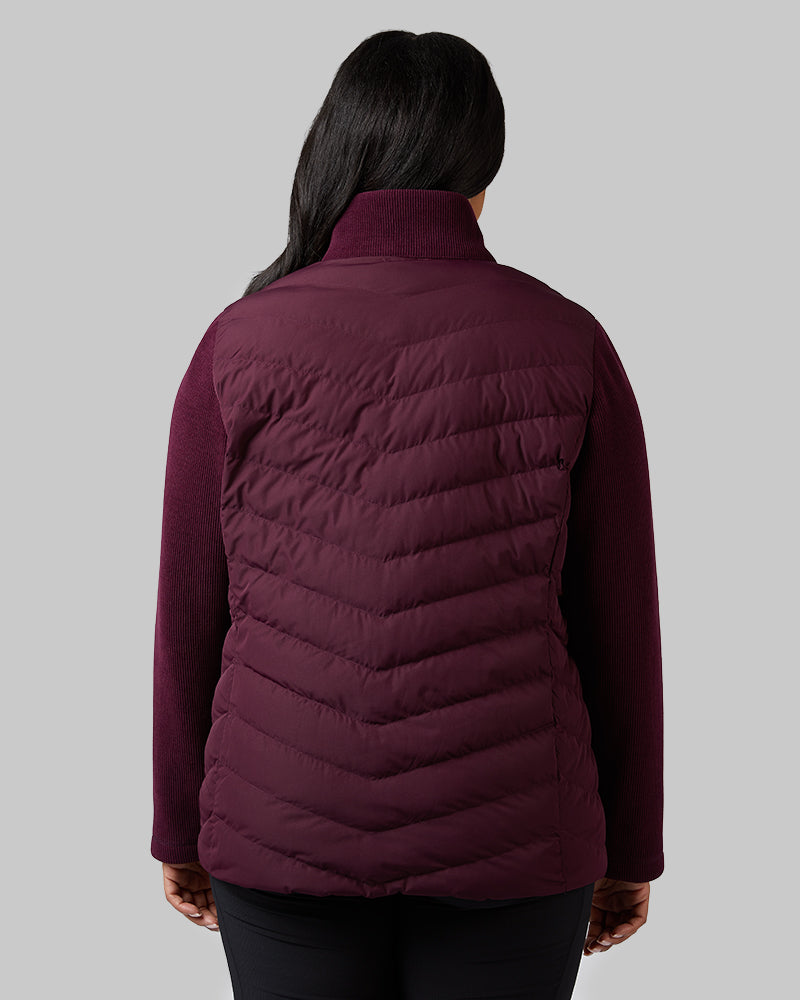 WOMEN'S MIXED MEDIA CHEVRON JACKET