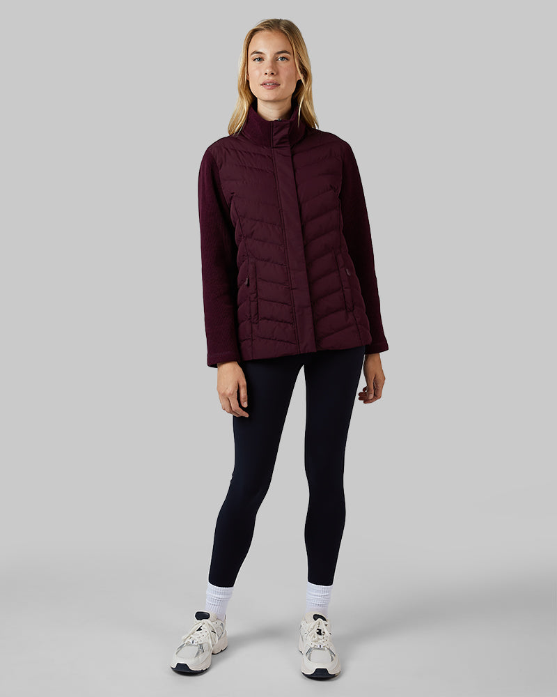 WOMEN'S MIXED MEDIA CHEVRON JACKET