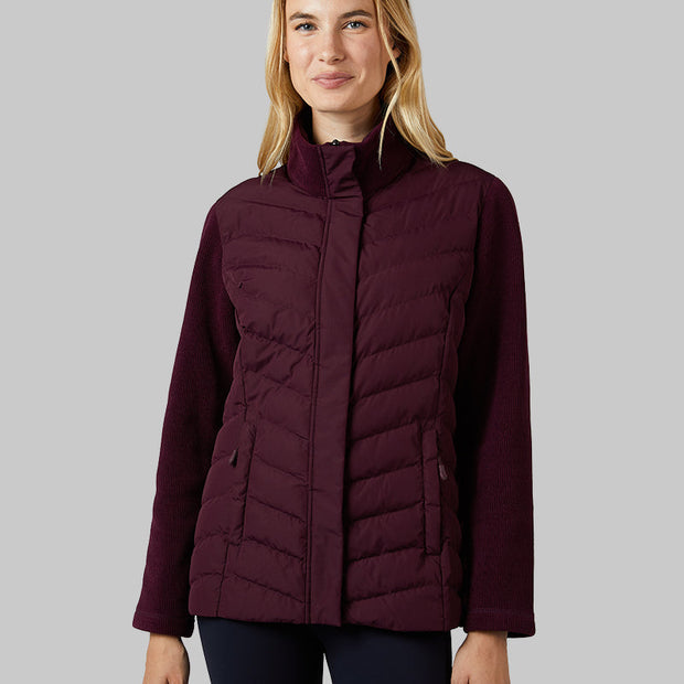 WOMEN'S MIXED MEDIA CHEVRON JACKET