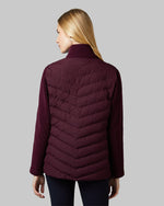 WOMEN'S MIXED MEDIA CHEVRON JACKET