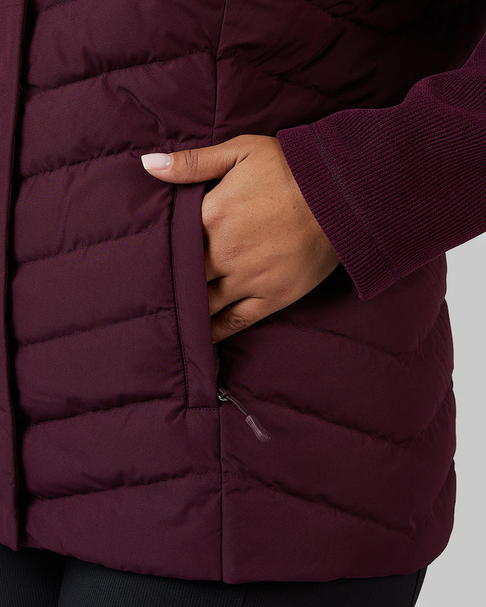 WOMEN'S MIXED MEDIA CHEVRON JACKET