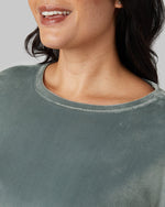 WOMEN'S SOFT VELOUR CREW TOP