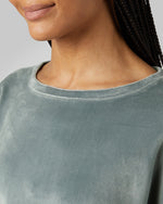 WOMEN'S SOFT VELOUR CREW TOP