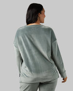 WOMEN'S SOFT VELOUR CREW TOP