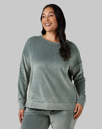WOMEN'S SOFT VELOUR CREW TOP