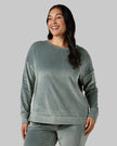 WOMEN'S SOFT VELOUR CREW TOP