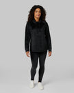 WOMEN'S SOFT VELOUR FUNNEL NECK TOP