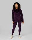 WOMEN'S SOFT VELOUR FUNNEL NECK TOP