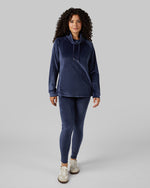 WOMEN'S SOFT VELOUR FUNNEL NECK TOP