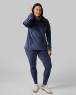 WOMEN'S SOFT VELOUR FUNNEL NECK TOP