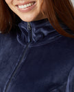WOMEN'S SOFT VELOUR HOODED FULL-ZIP