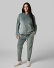 WOMEN'S SOFT VELOUR HOODED FULL-ZIP