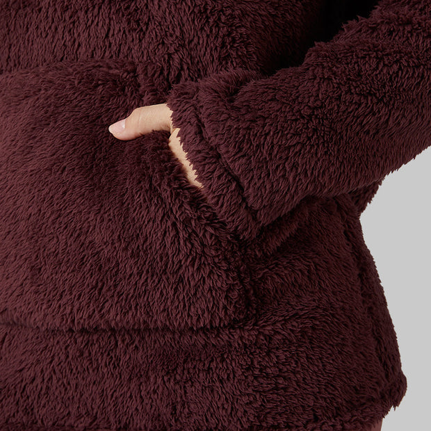 WOMEN'S SOFT SHERPA PULLOVER HOODIE