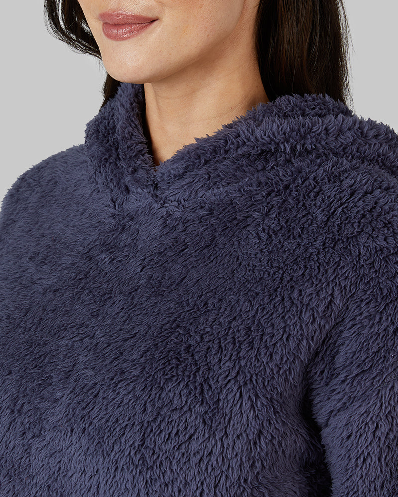 WOMEN'S SOFT SHERPA PULLOVER HOODIE