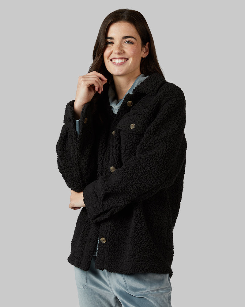 WOMEN'S COZY SHERPA SHIRT JACKET