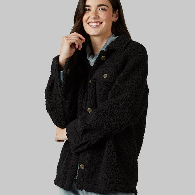 WOMEN'S COZY SHERPA SHIRT JACKET