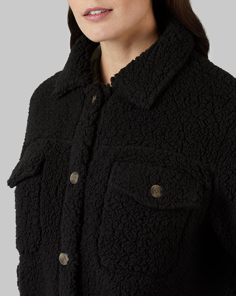 WOMEN'S COZY SHERPA SHIRT JACKET