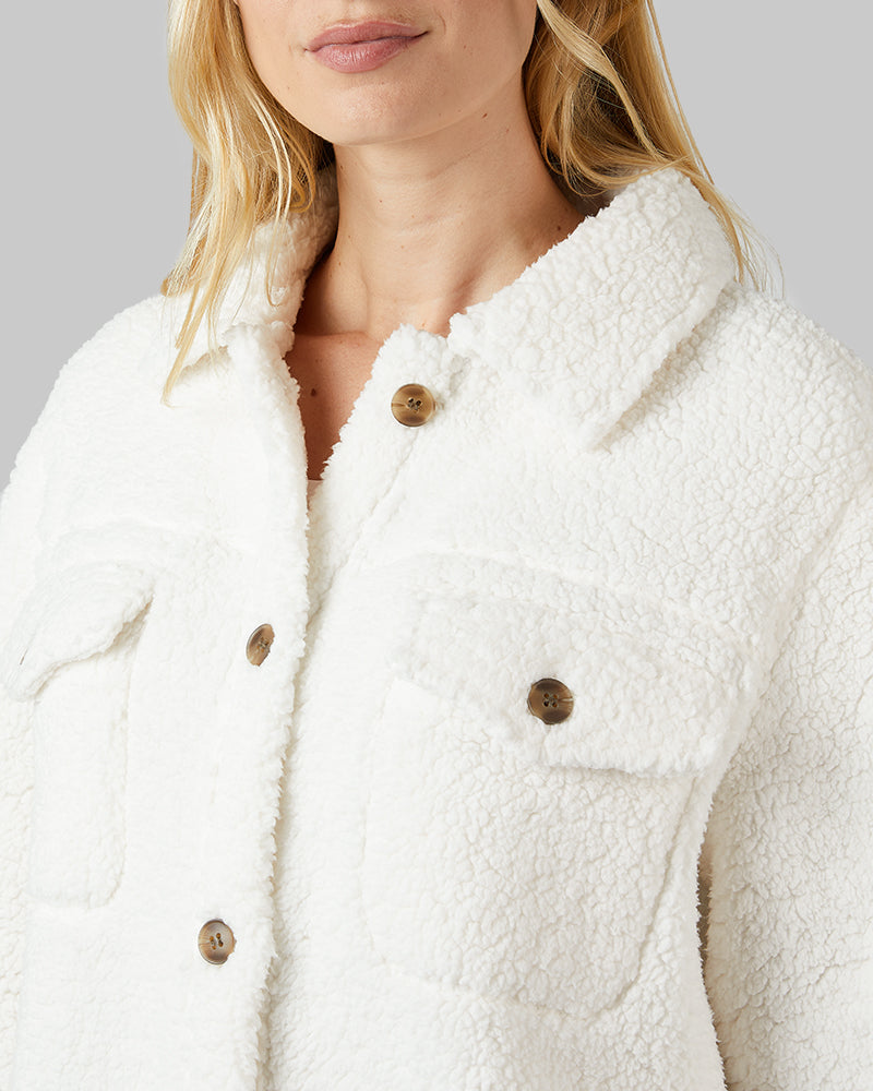 WOMEN'S COZY SHERPA SHIRT JACKET