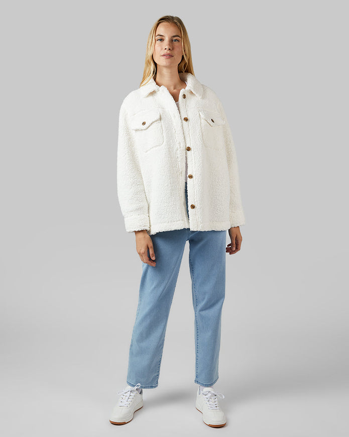 WOMEN'S COZY SHERPA SHIRT JACKET