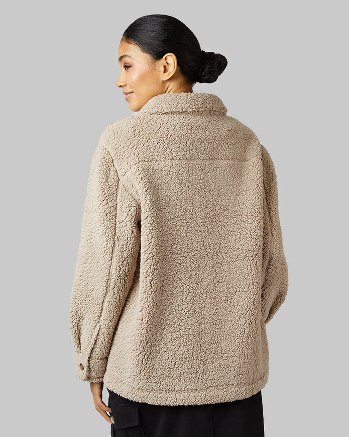 WOMEN'S COZY SHERPA SHIRT JACKET