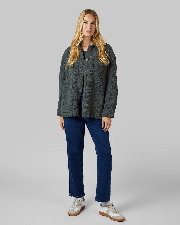 WOMEN'S COZY SHERPA SHIRT JACKET